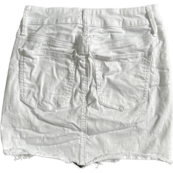 🌸WHITE DENIM SKIRT WITH DISTRESSING SIZE 0 - Picture 6 of 6